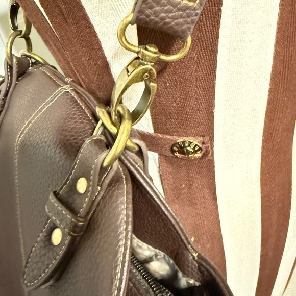 Browning Concealed Carry Purse Brown Leather 14” X 15” X 6” Camo Inside NWT - Picture 5 of 13